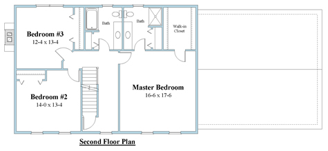 colonial home 2nd floor plan